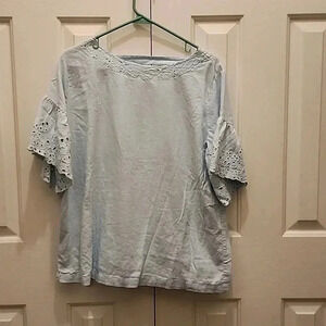 Boutique Eyelet shirt - size L- NWOT-